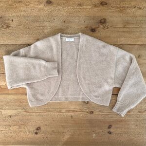 Cashmere Aritzia Babaton Decision Luxe Shrug Heather Warm Taupe